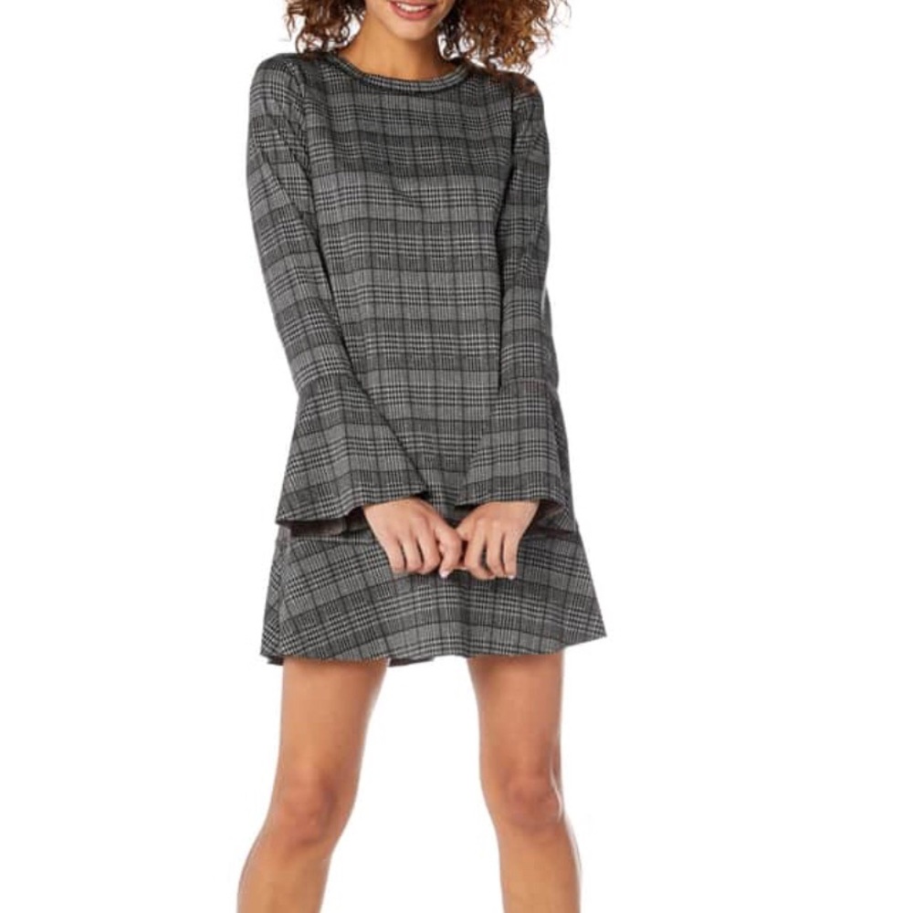 Mango Grey Bell Sleeve Dress